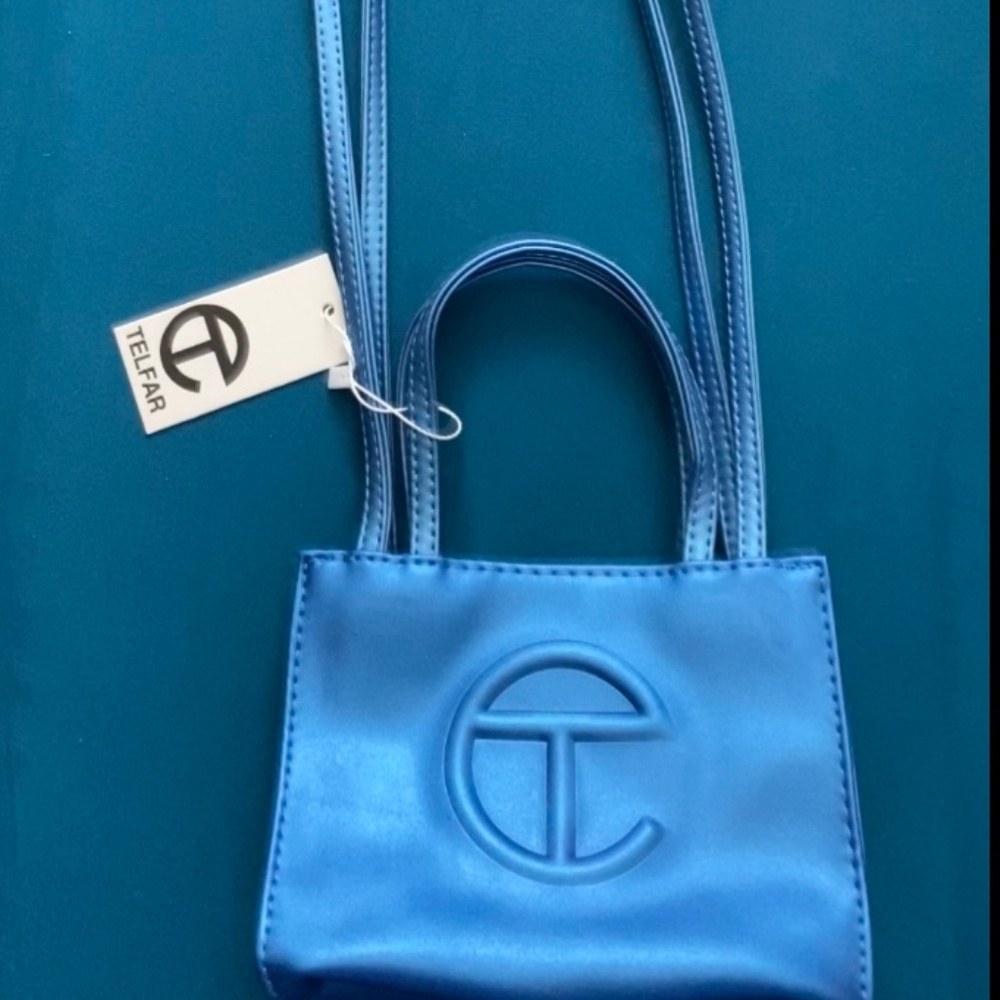 Small blue Telfar Shopping bag
